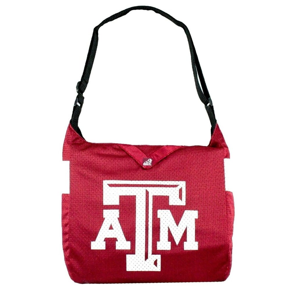 TEXAS A&M AGGIES JERSEY STYLE MESSENGER TOTE BAG